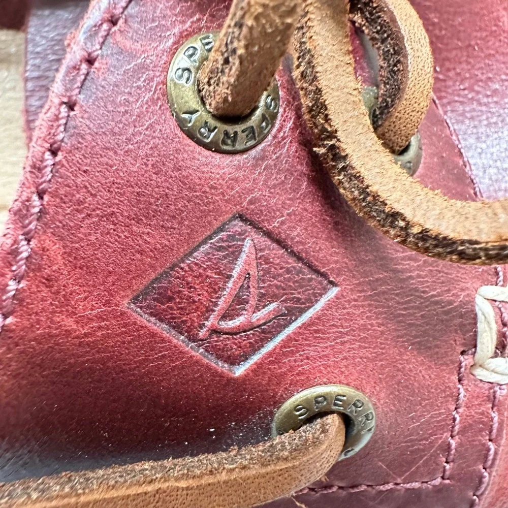 Sperry Boat Shoes Men Oxblood Leather Plushwave Authentic Original Ivy League 8M